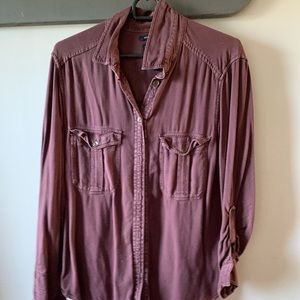 Burgundy button up